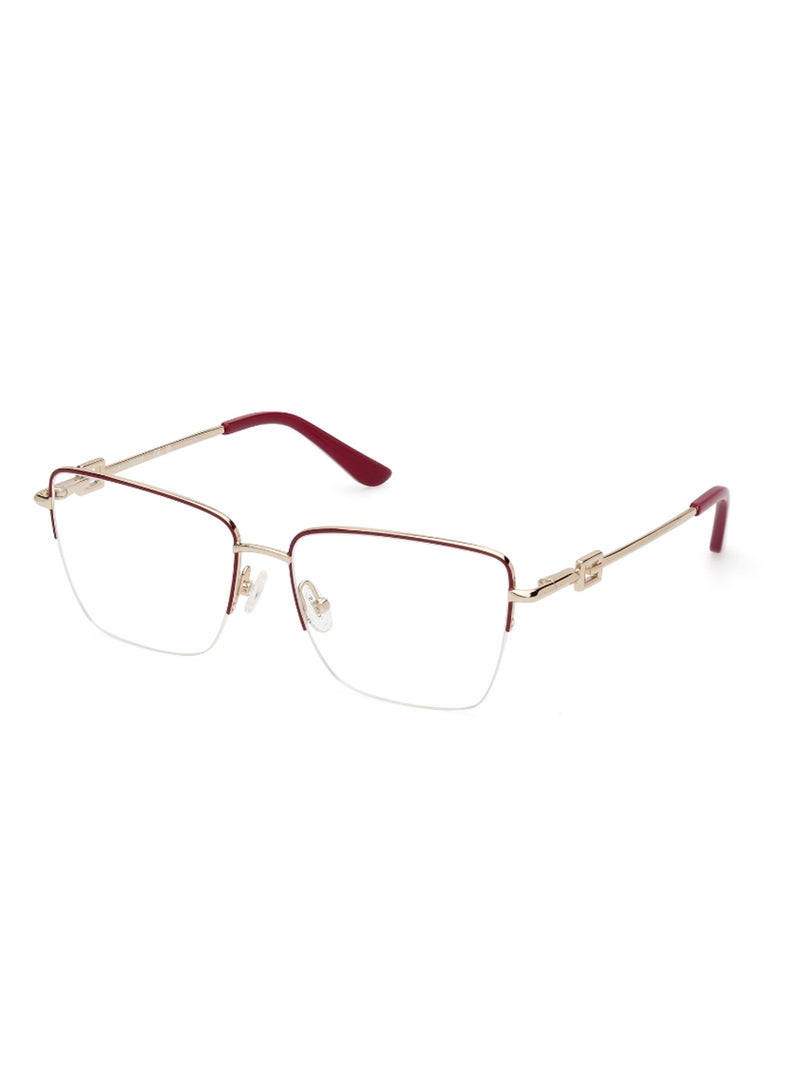 GUESS Women's Square Shape Eyeglass Frames - GU297607153 - Lens Size: 53 Mm - Bordeaux - Image 1